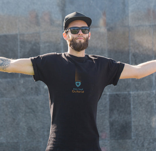 'Pretty Good Guitarist' Pick & Strings Unisex t-shirt